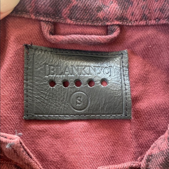 BLANK NYC Red Snake Denim Jacket - Picture 2 of 5